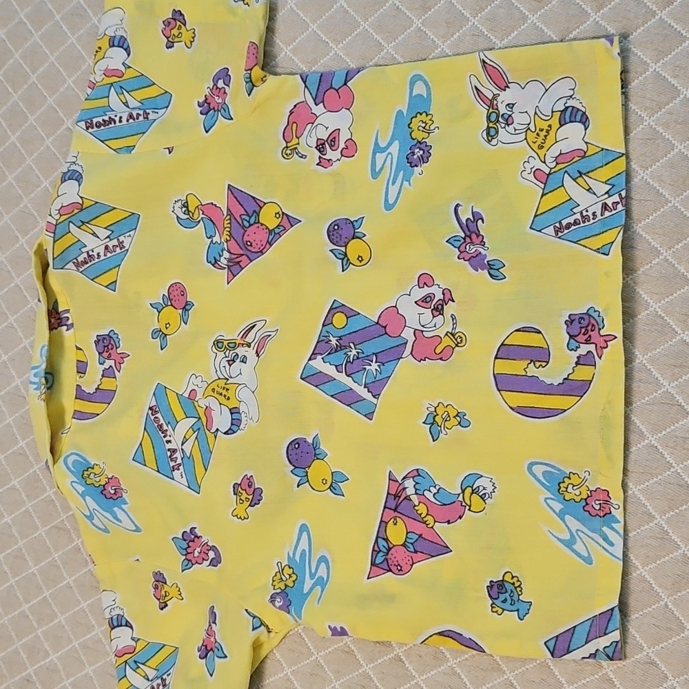 Vintage Noah's Ark toddler boy Shirt 4T Yellow EASTER - Picture 3 of 7